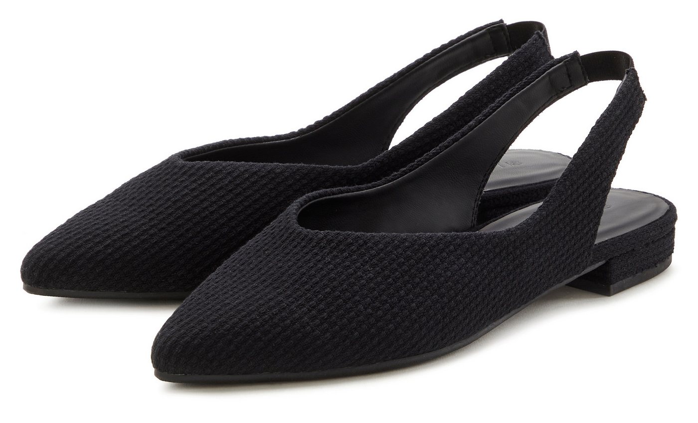 Lascana Ballerina, Sling-Ballerina mit elastischem Riemchen aus Textil VEGAN