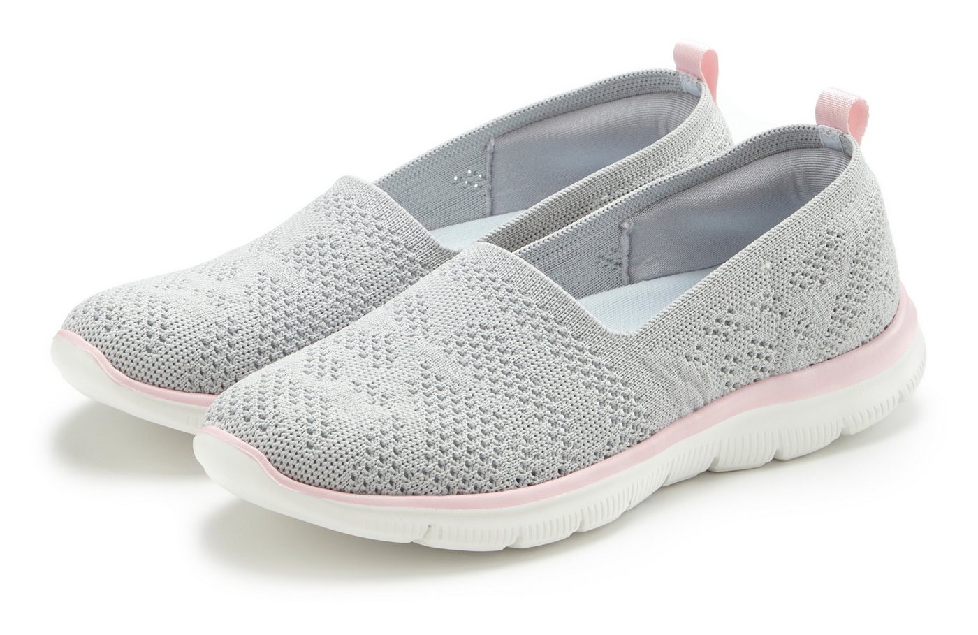 Lascana Ballerina, Sneaker, Freizeitschuh, Slip-On-Sneaker, Slipper NEU zum Reinschlüpfen, ultraleicht VEGAN