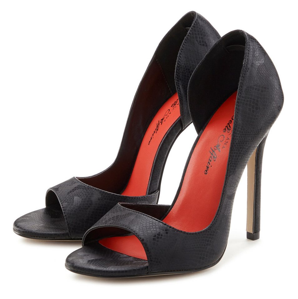 LASCANA Belle Affaire Peeptoe Pumps mit hohem Absatz, High-Heel-Sandalette Verführerischer Sommerschuh, stilvoller, offener Schuh