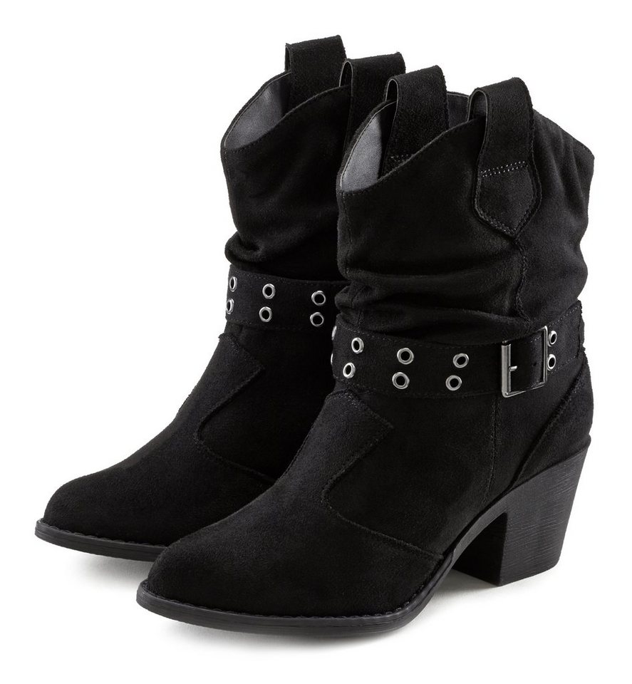 Lascana Cowboy Stiefelette Cowboy Boots, Western Stiefelette, Ankleboots VEGAN