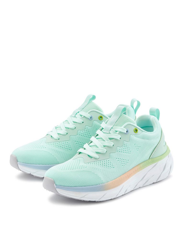 Lascana Halbschuh, Turnschuh, Freizeitschuh, Sneaker NEU mit modischen Farbdetails, Chunky Sohle & Mesh-Optik VEGAN (grün)