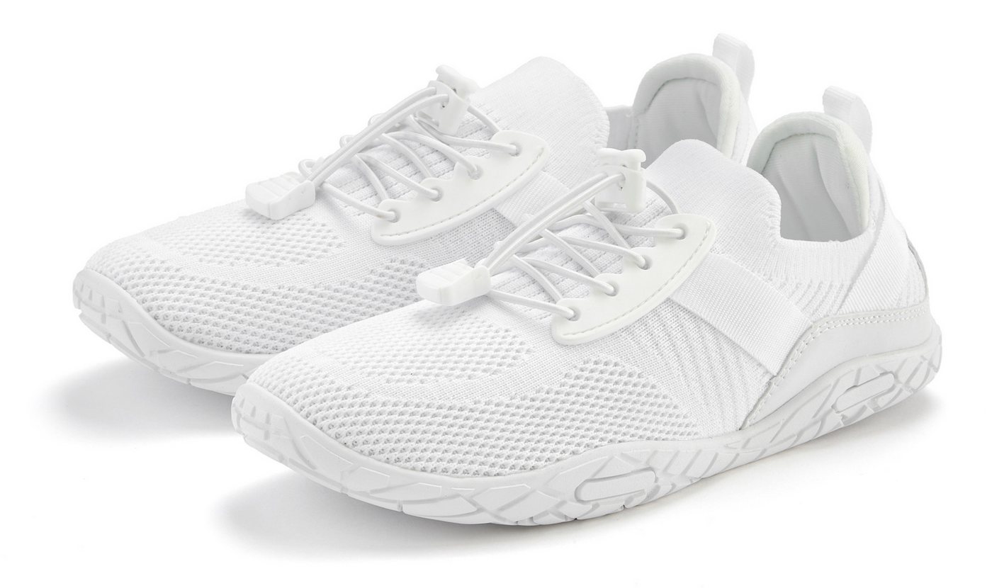 Lascana Slip-On-Sneaker, Freizeitschuh, Halbschuh superleicht, flache flexible Sohle VEGAN (weiß)