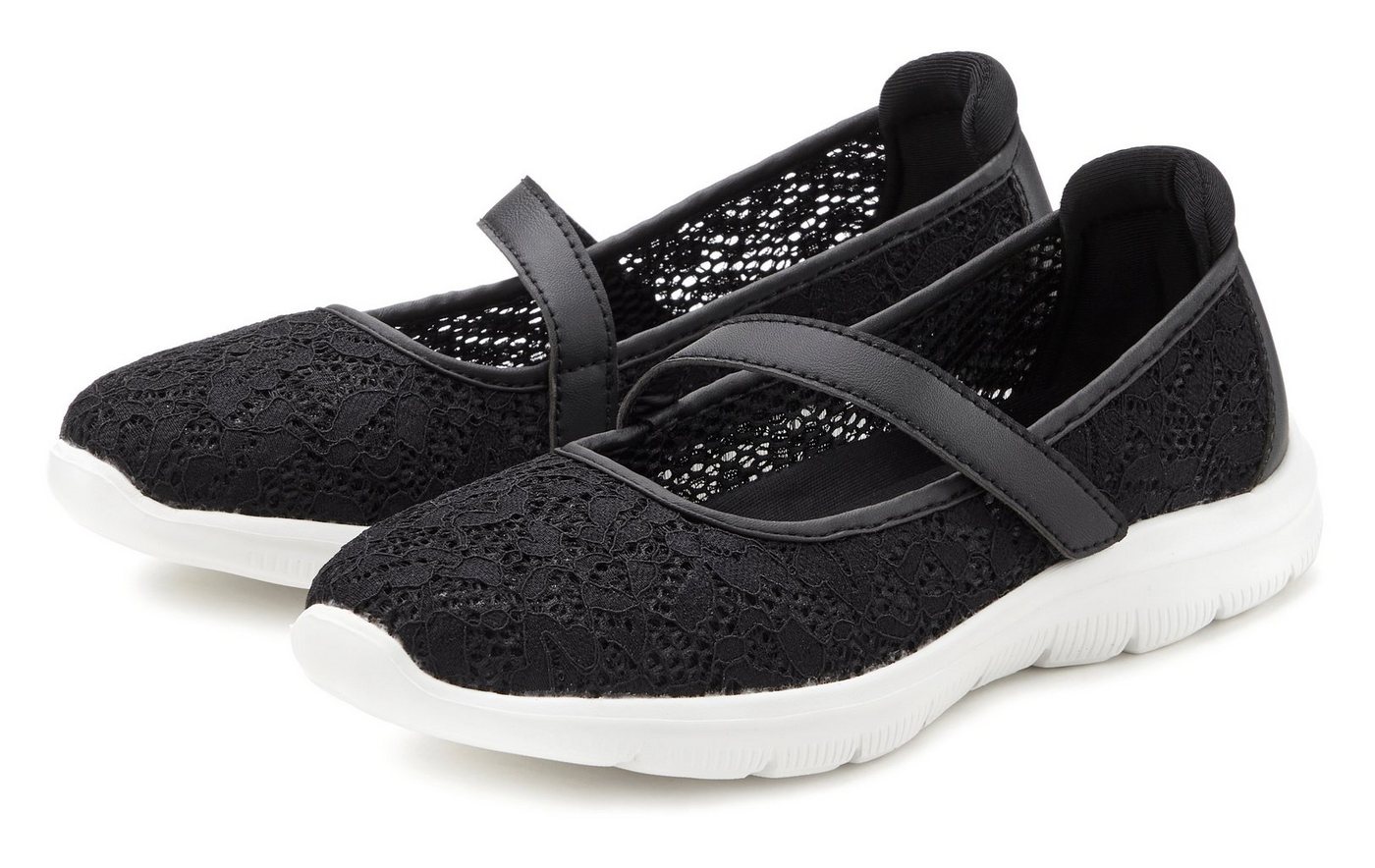 Lascana Slip-On-Sneaker, Freizeitschuh, Slipper Halbschuh superleicht und bequem mit modischer Spitze VEGAN