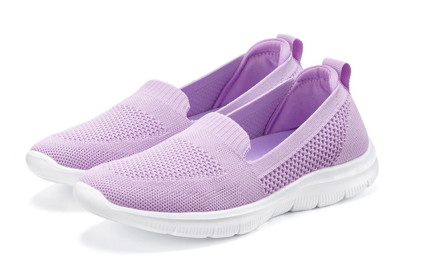 Lascana Slipper Sneaker, Halbschuh, ultraleicht zum Reinschlüpfen VEGAN (flieder)