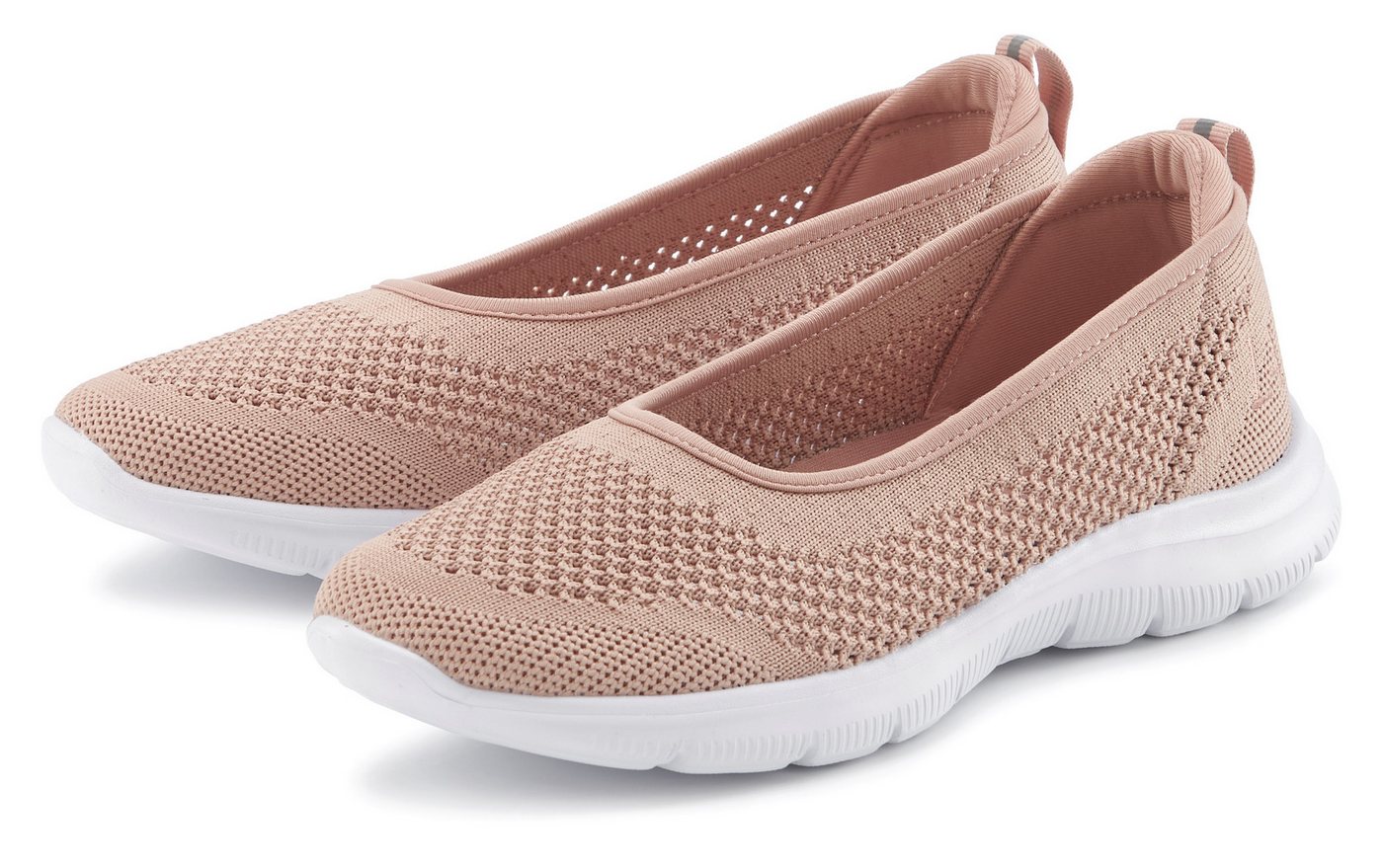 Lascana Sneaker Ballerinas ultraleichter Slipper, Freizeitschuh zum Reinschlüpfen VEGAN