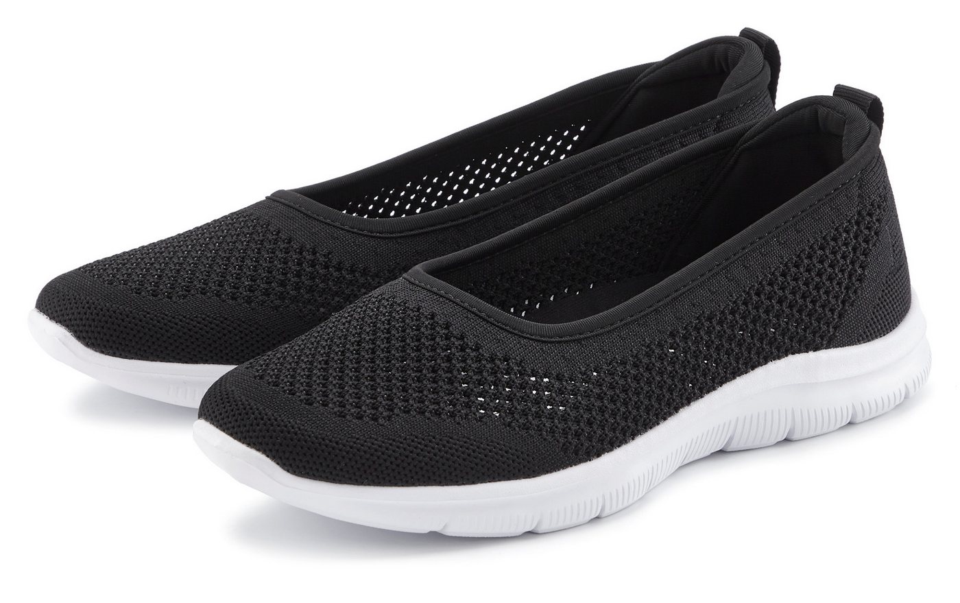 Lascana Sneaker Ballerinas ultraleichter Slipper, Freizeitschuh zum Reinschlüpfen VEGAN