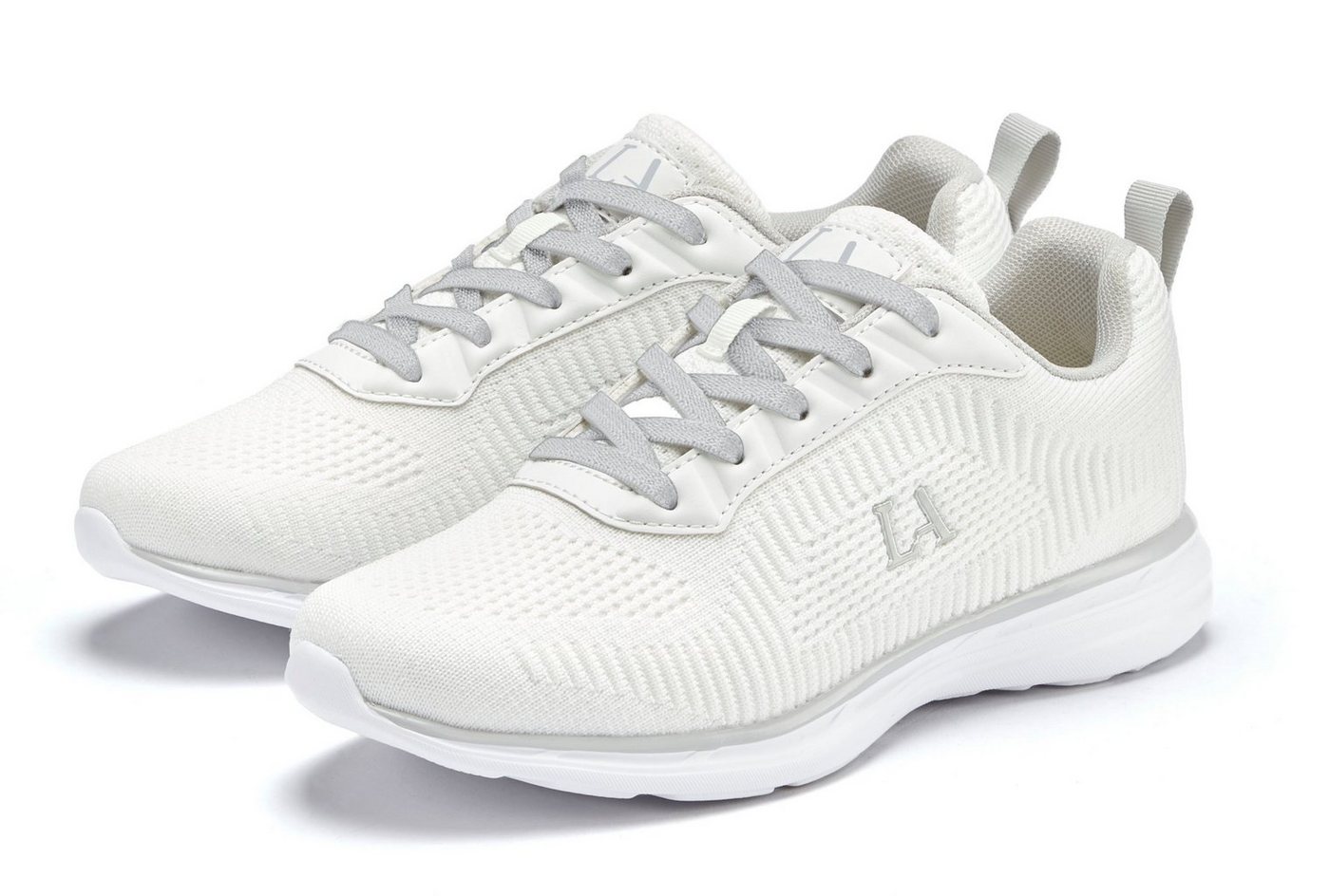 Lascana Sneaker Freizeitschuh, Halbschuh im sportiven Look VEGAN (grau/weiß)