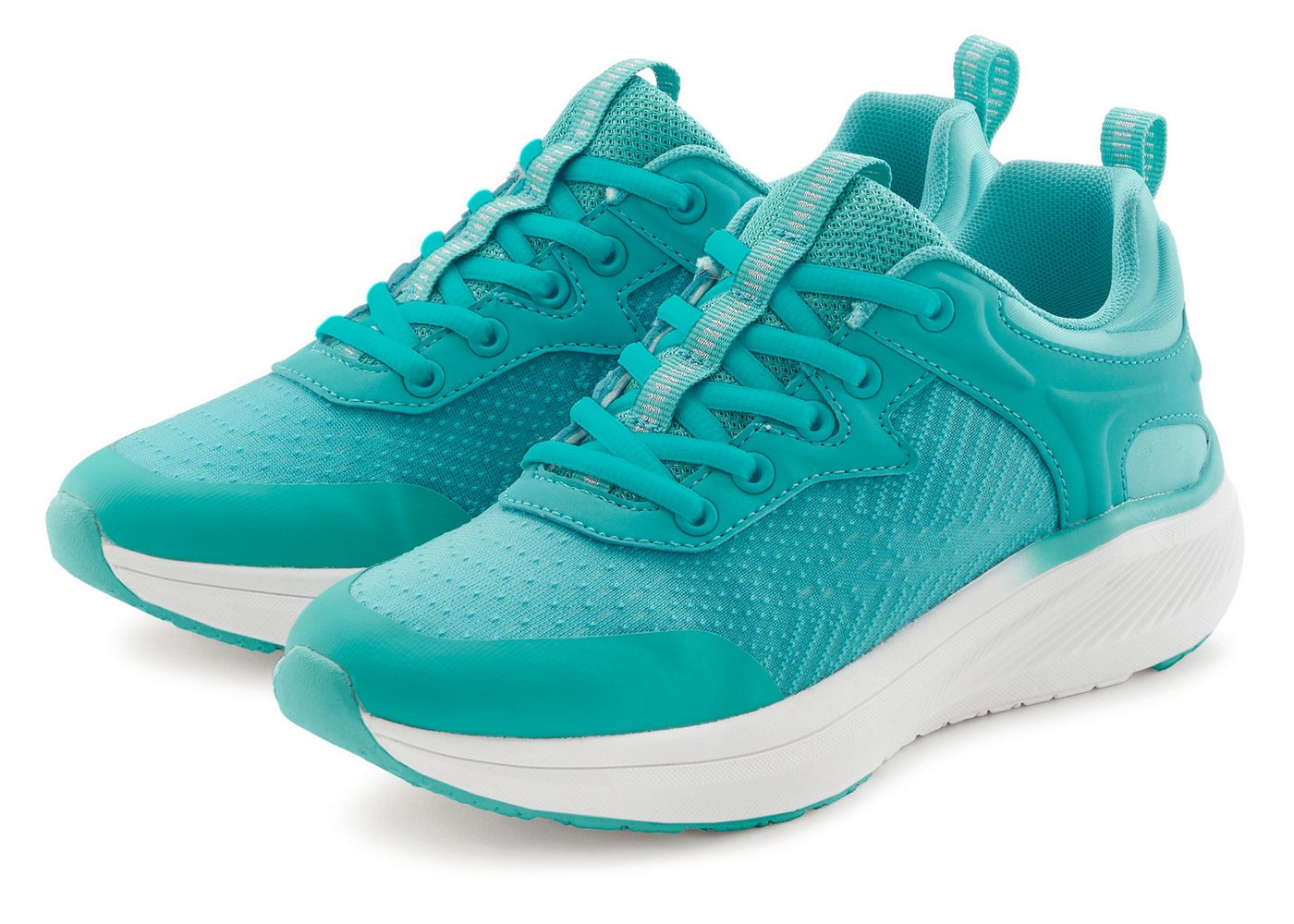 Lascana Turnschuhe, Sneaker Freizeitschuh, Schnürhalbschuh mit herausnehmbarer Innensohle VEGAN (türkis)
