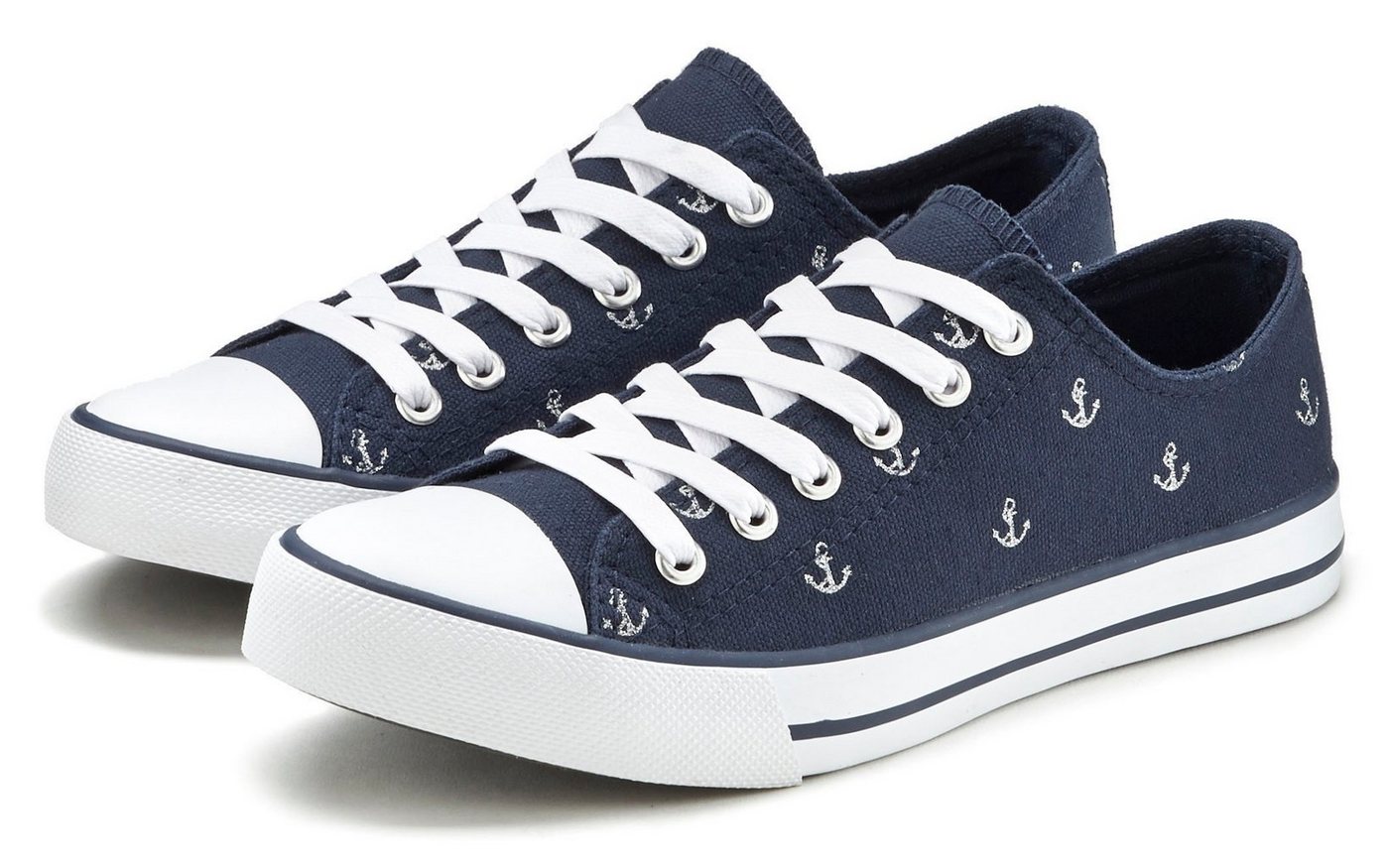 Lascana Sneaker mit Ankerprint, Schnürhalbschuh, Freizeitschuh