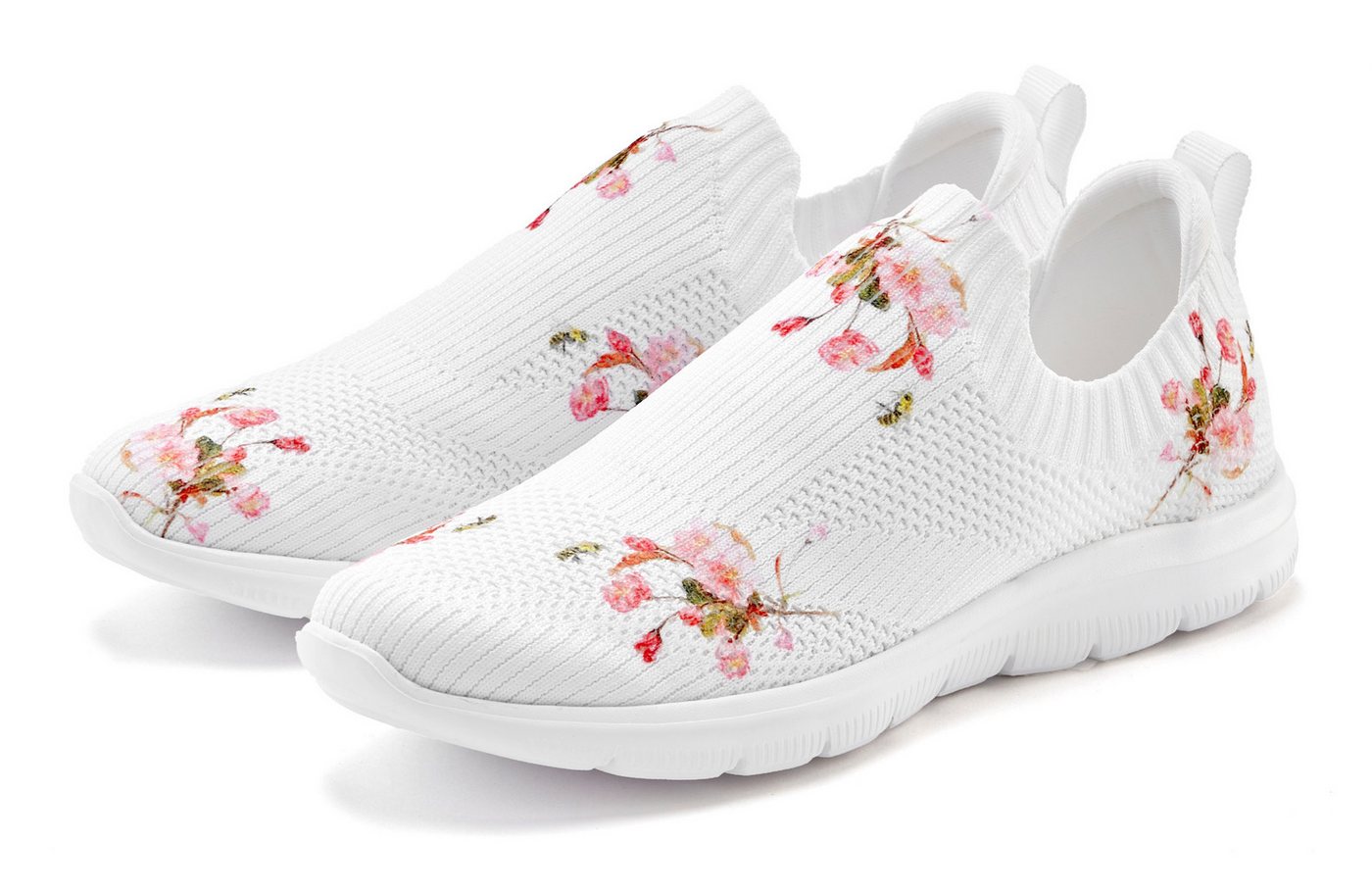 Lascana Sneaker zum Reinschlüpfen mit blumigem Muster VEGAN