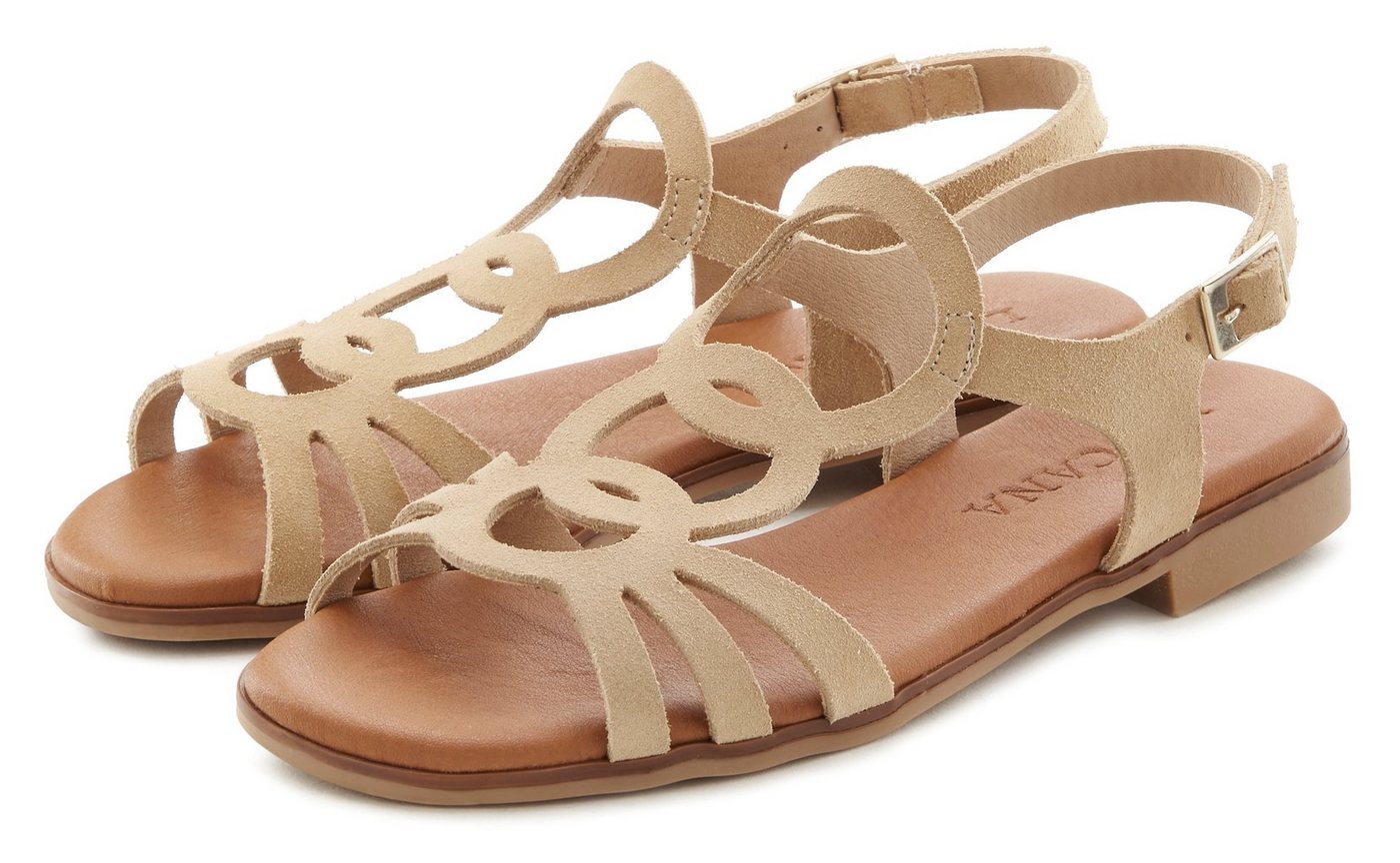 Lascana Sommerschuh Sandale aus hochwertigem Leder, Sandalette, Sommerschuh