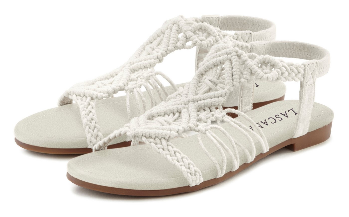 Lascana Sommerschuh Sandale Sandalette, Sommerschuh mit elastischem Riemchen VEGAN