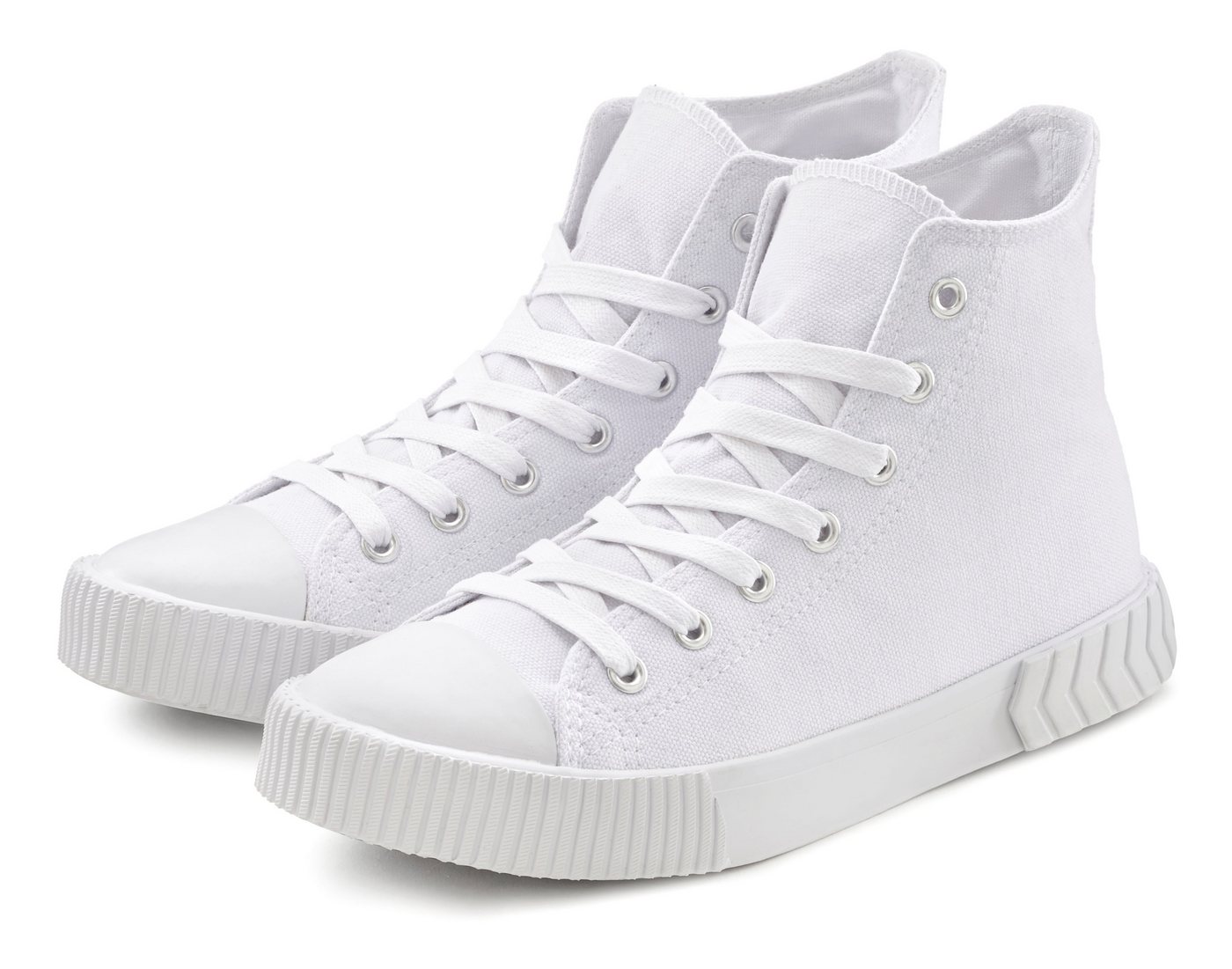 Lascana Stiefelette aus Textil zum Schnüren, High-Sneaker, Schnür-Boots