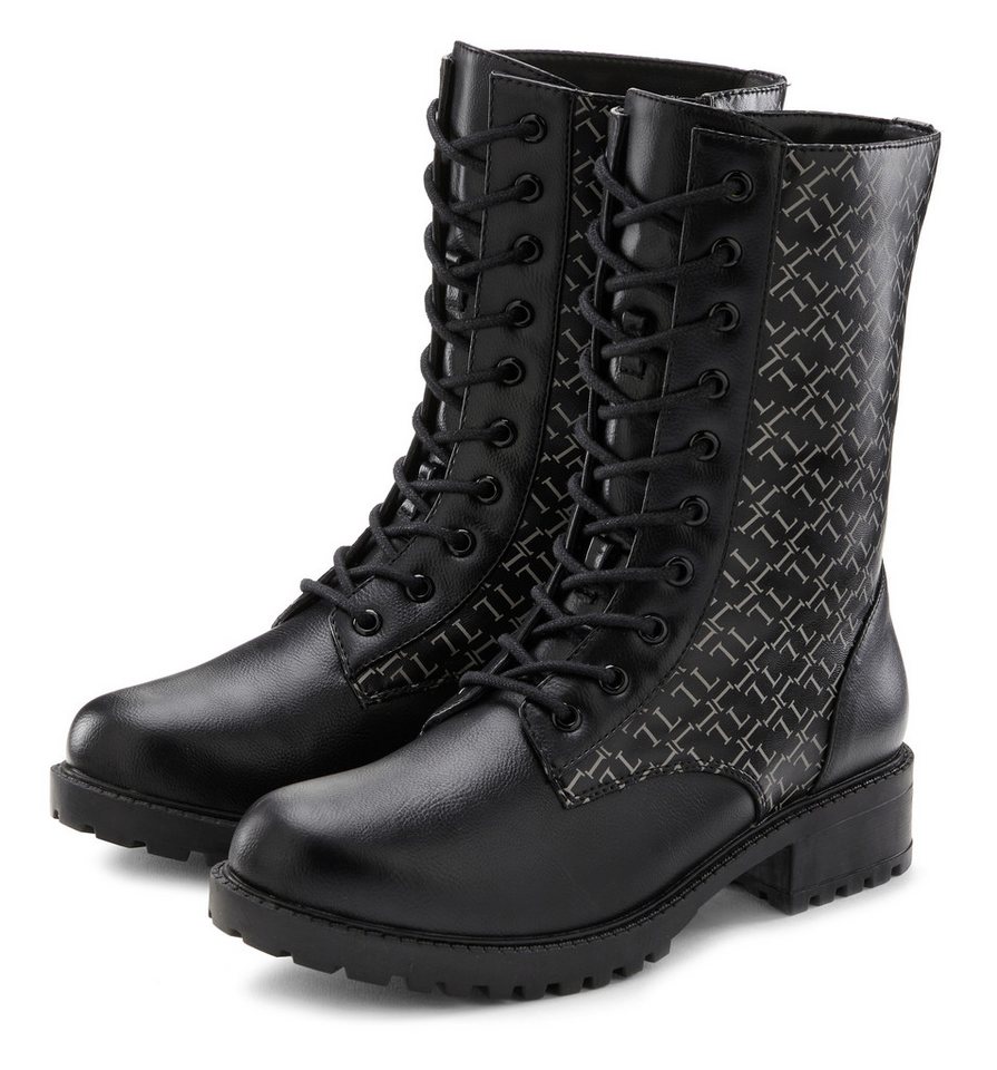 Lascana Stiefelette mit modischem Druck, Stiefel, Boots VEGAN
