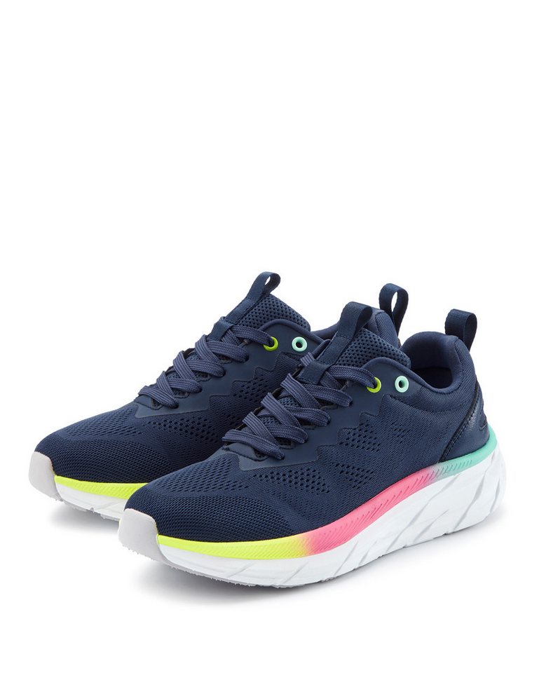 Lascana Halbschuh, Turnschuh, Freizeitschuh, Sneaker NEU mit modischen Farbdetails, Chunky Sohle & Mesh-Optik VEGAN (blau/bunt)