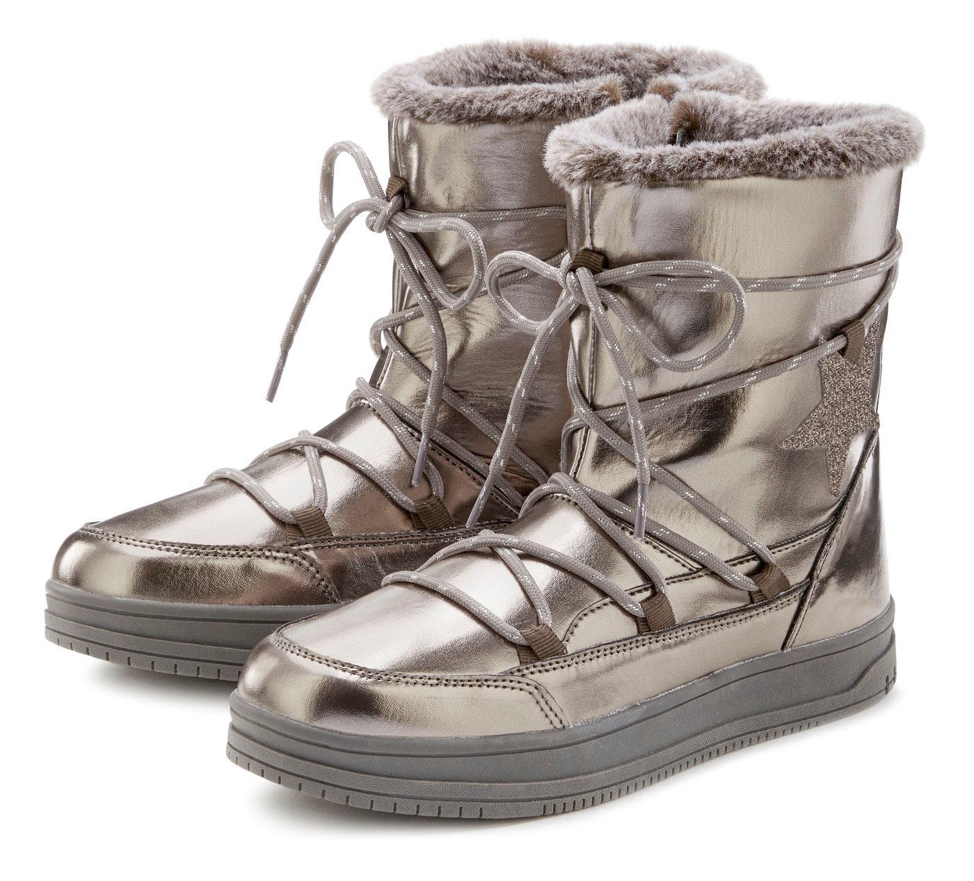 Lascana Winterboots mit Warmfutter & Glitzerdetail, Snow Boots, Winterstiefel, Stiefelette