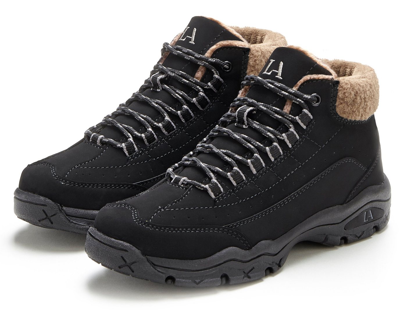 Lascana Winterstiefelette Outdoor Boots, Ankle Sneaker mit robuster Sohle und Warmfutter