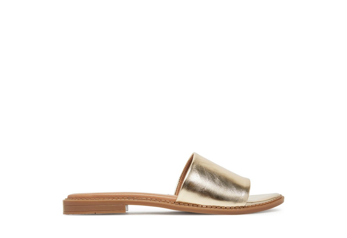 LASOCKI Damen-Flip-Flops Gold Badepantolette