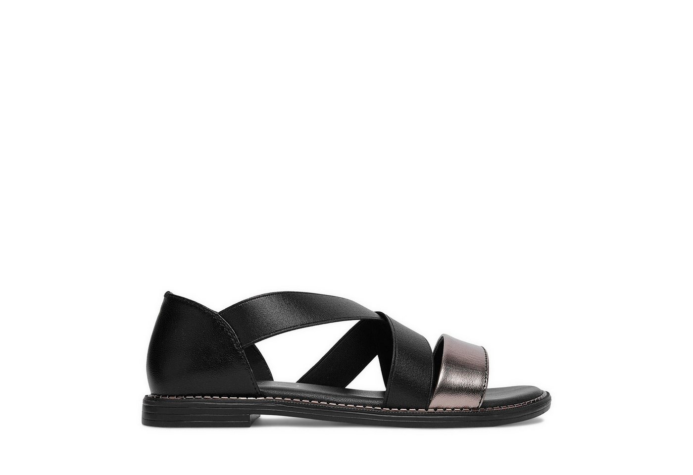 LASOCKI Damen Sandalen Schwarz, Silber Sandale