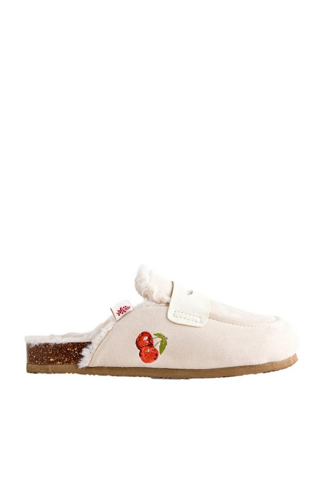 Laura Ashley Borg-Pantoletten mit Fußbet Hausschuh (1-tlg)