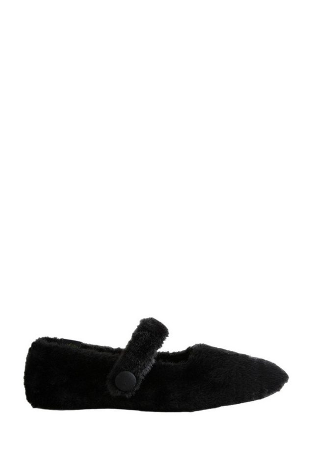 Laura Ashley Mary-Jane-Hausschuhe mit Kunstfell Hausschuh (1-tlg)