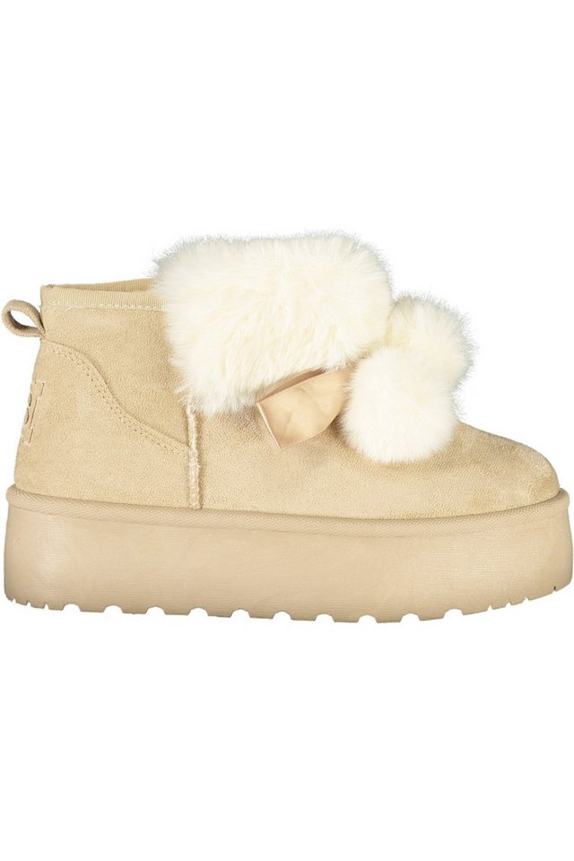 Laura Biagiotti Stiefelette Elegante Damenstiefel in Beige mit Fell und