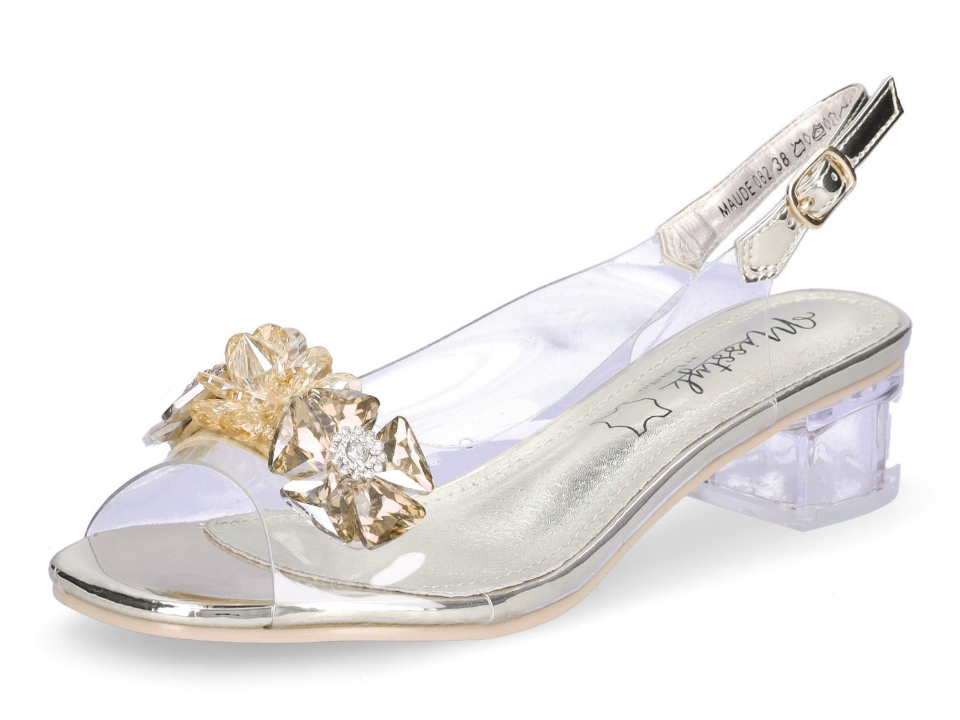 laura vita Damen Sandalette gold Sandale