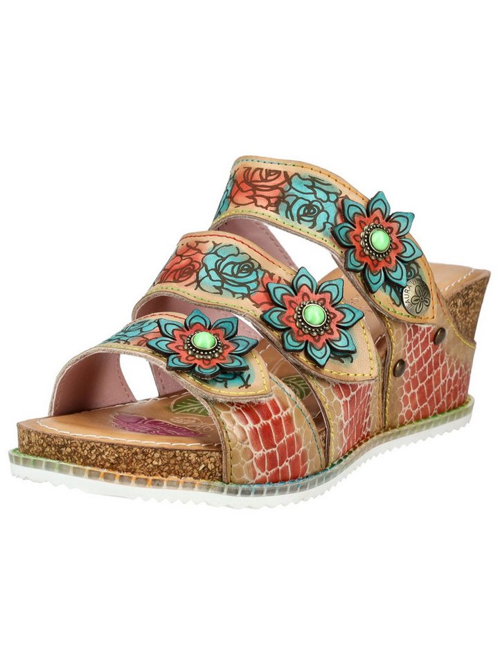 laura vita Pantoletten Leder Pantolette (beige)