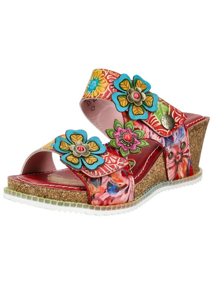 laura vita Pantoletten Leder Pantolette (bunt)