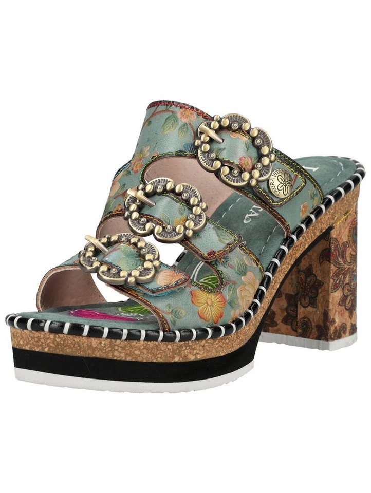 laura vita Pantoletten Leder Pantolette (grau)