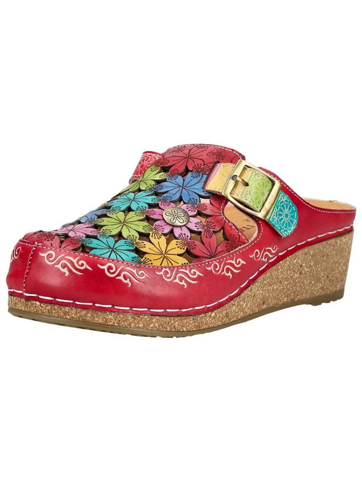 laura vita Pantoletten Leder Pantolette (rot)