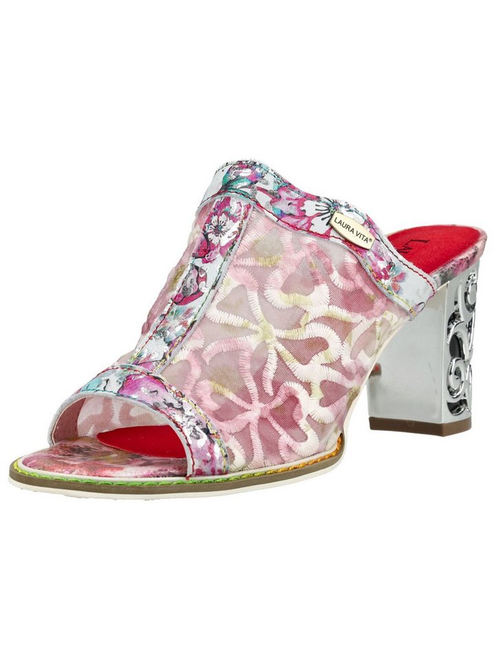 laura vita Pantoletten Leder/Textil Pantolette (rosa)