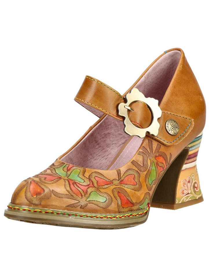 laura vita Pumps Leder High-Heel-Pumps (braun/rot)