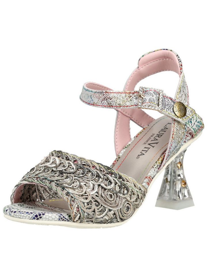 laura vita Pumps Leder/Textil High-Heel-Pumps (grau)