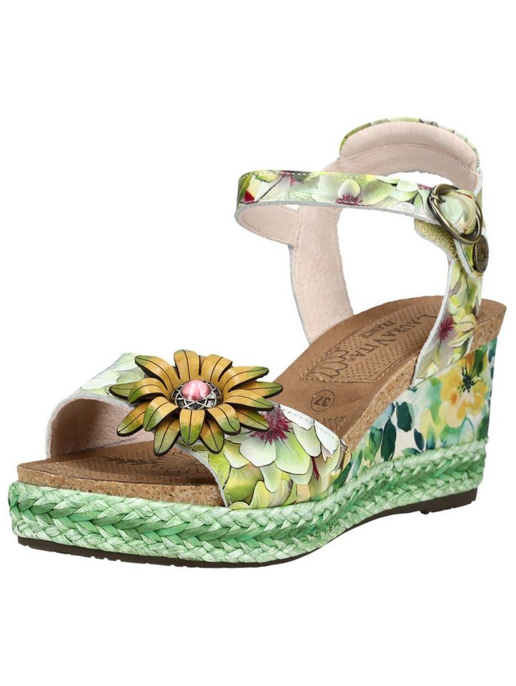 laura vita Sandalen Leder High-Heel-Sandalette (grün)