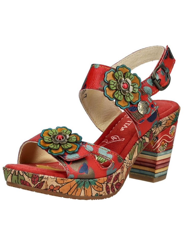 laura vita Sandalen Leder Riemchensandale (rot)
