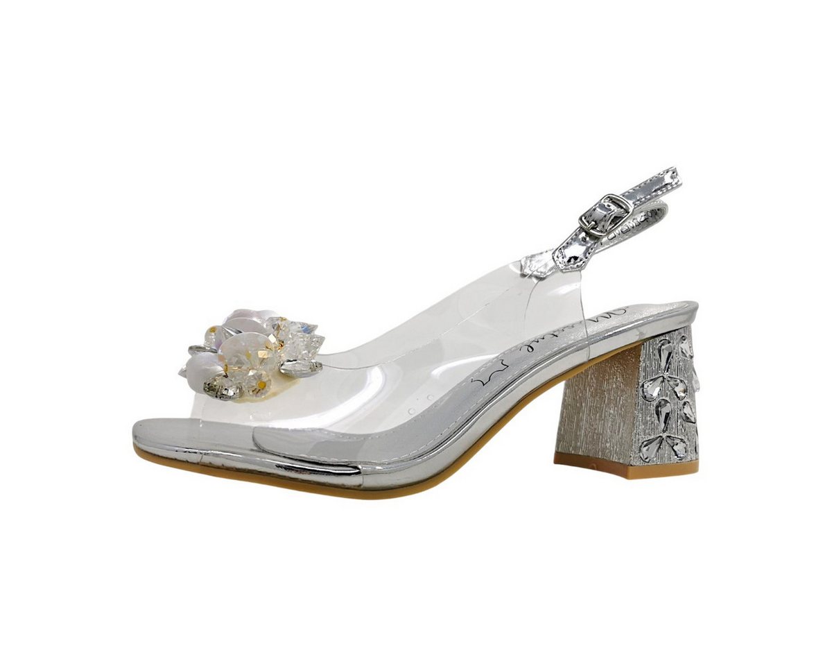 laura vita Sandalette Plateausandale (silber)