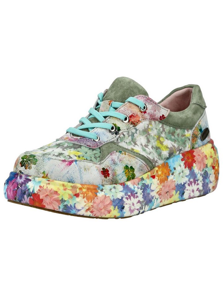 laura vita Sneaker Leder/Textil Plateausneaker (grün)