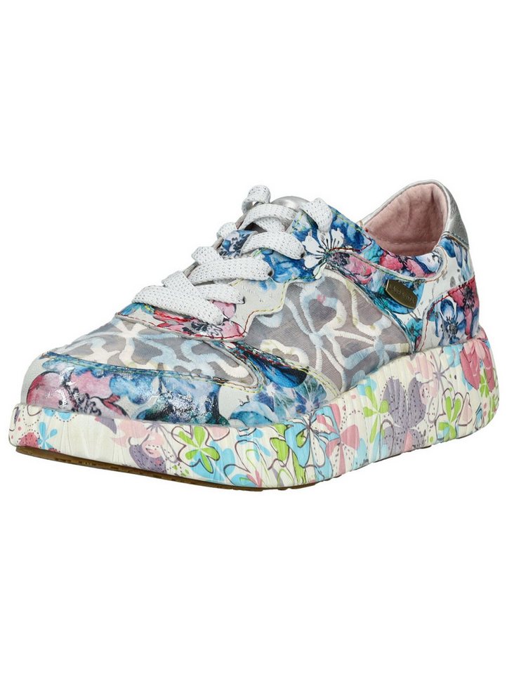 laura vita Sneaker Leder/Textil Plateausneaker (weiß)