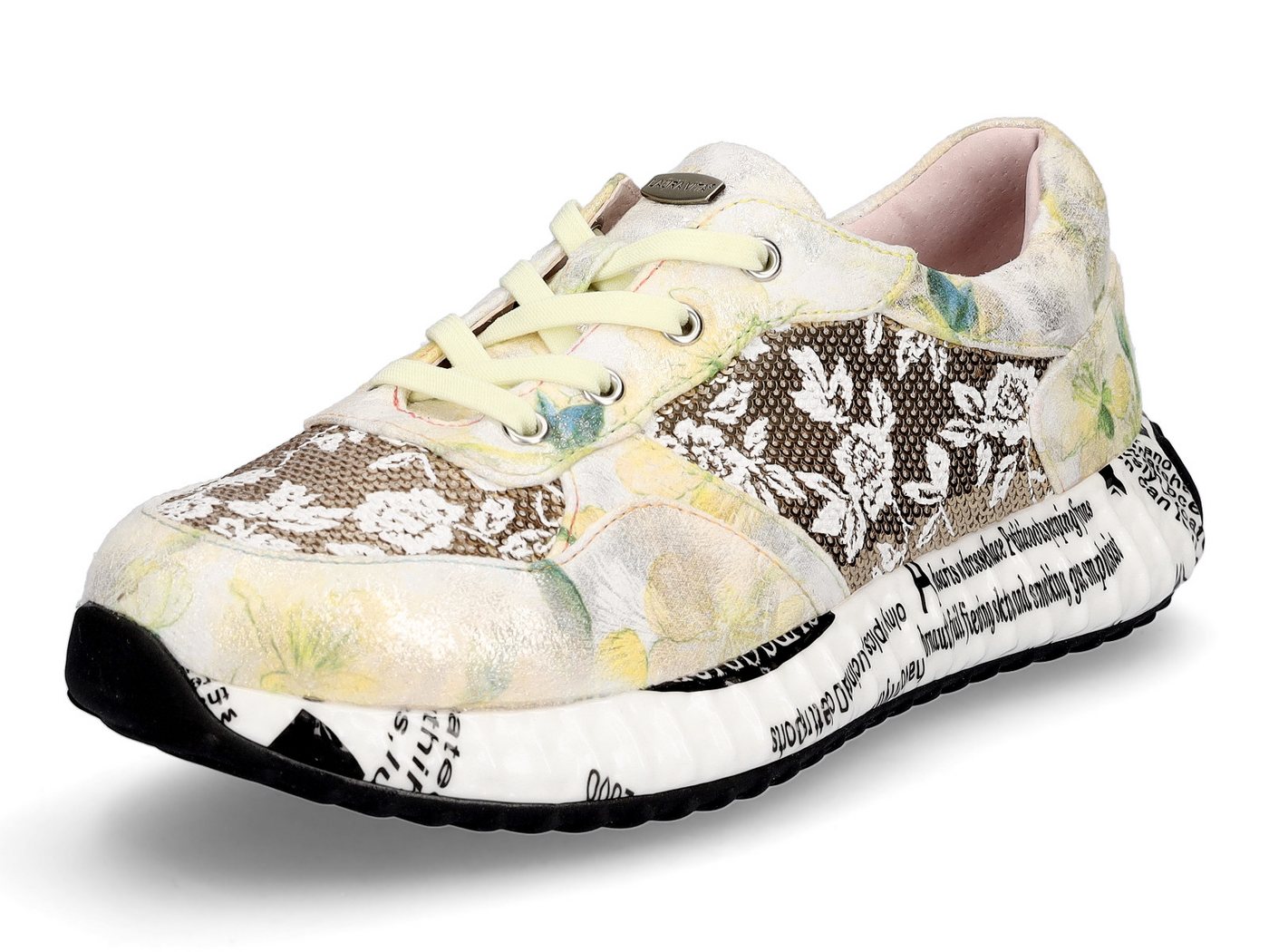 laura vita Damen Sneaker hellgelb multi Sneaker