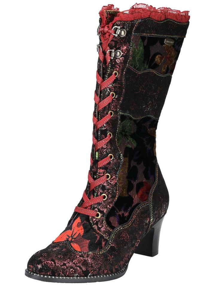 laura vita Stiefel Leder/Textil Schnürstiefel (rot)
