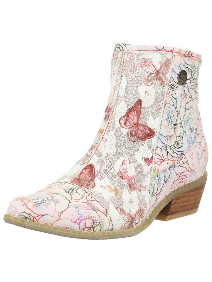 laura vita Stiefelette Leder/Textil Stiefelette (beige)