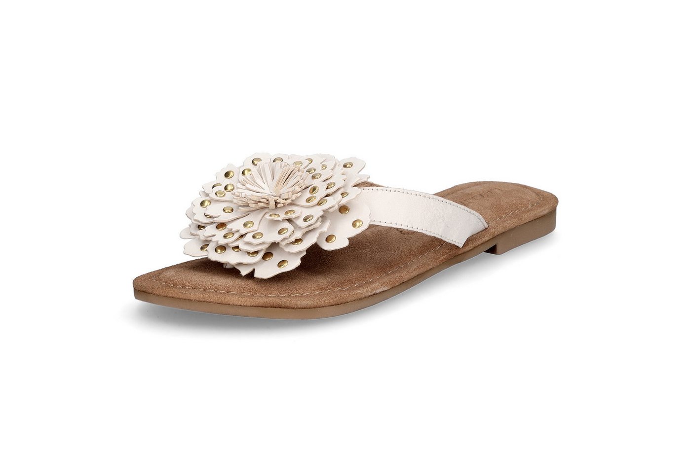 Lazamani Damen Pantolette Kira weiß Pantolette
