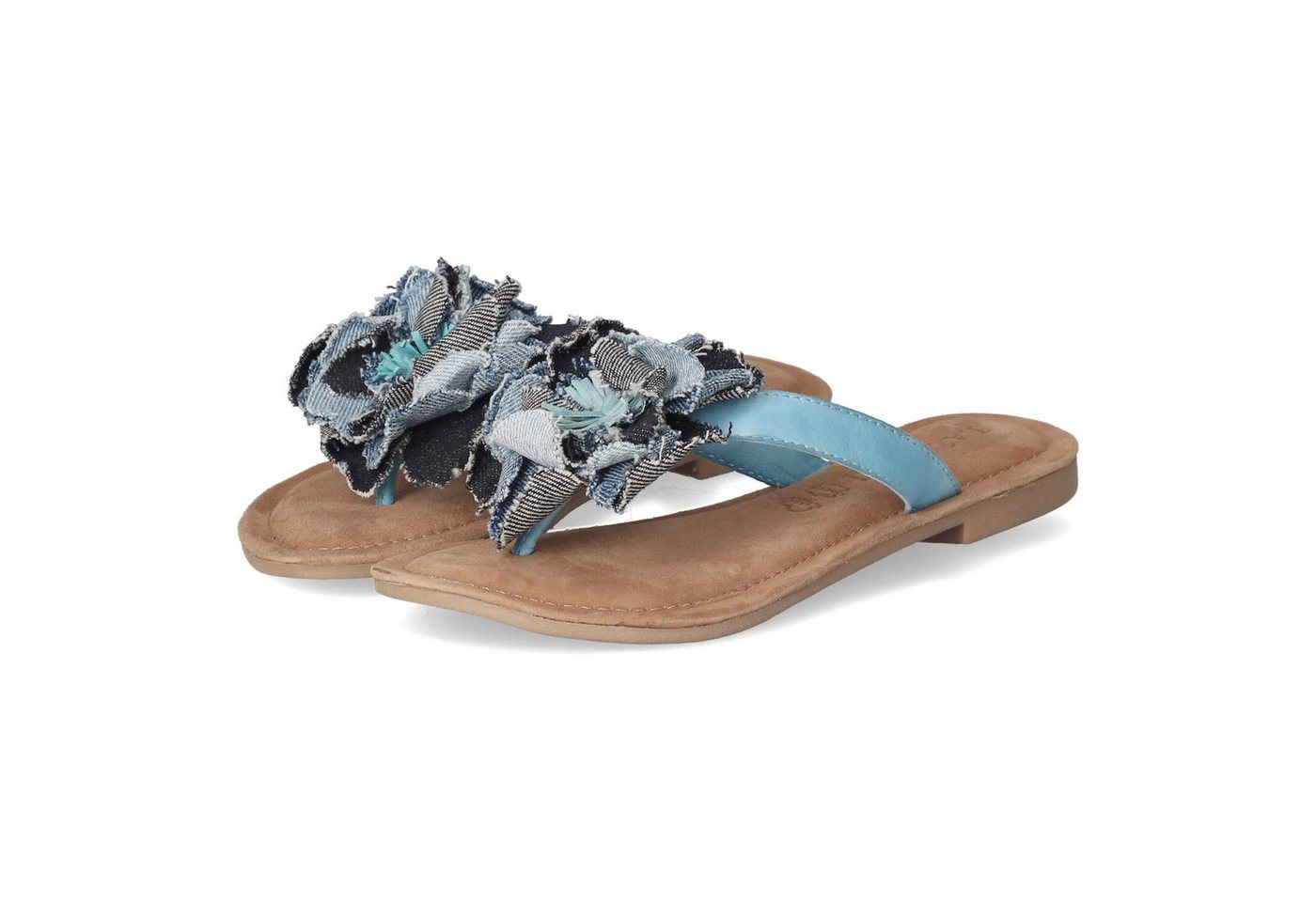 Lazamani LA33726 DENIM Damen Glattleder blau Pantolette