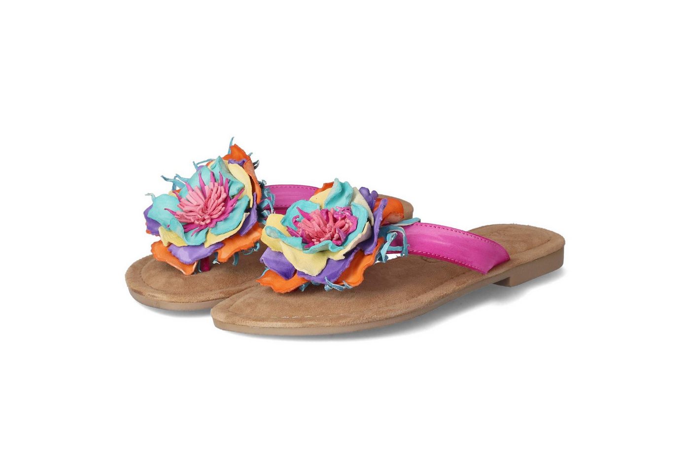 Lazamani LA33726 FUXIA Damen Leder fuchsia Pantolette