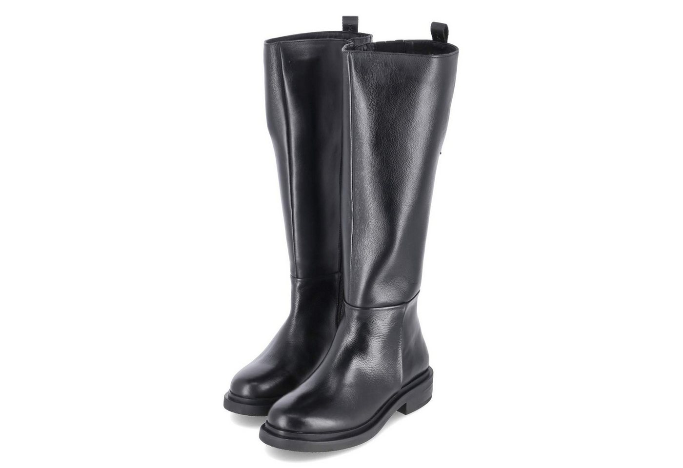 Lazamani LA85772 BLACK Damen Glattleder schwarz Stiefel