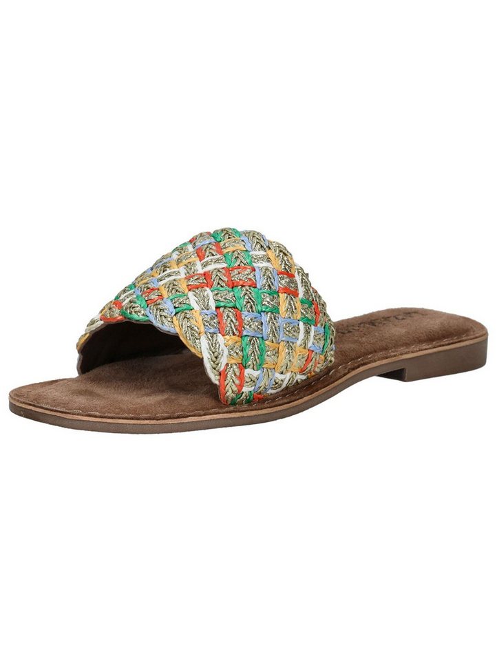 Lazamani Pantoletten Leder Pantolette (bunt)