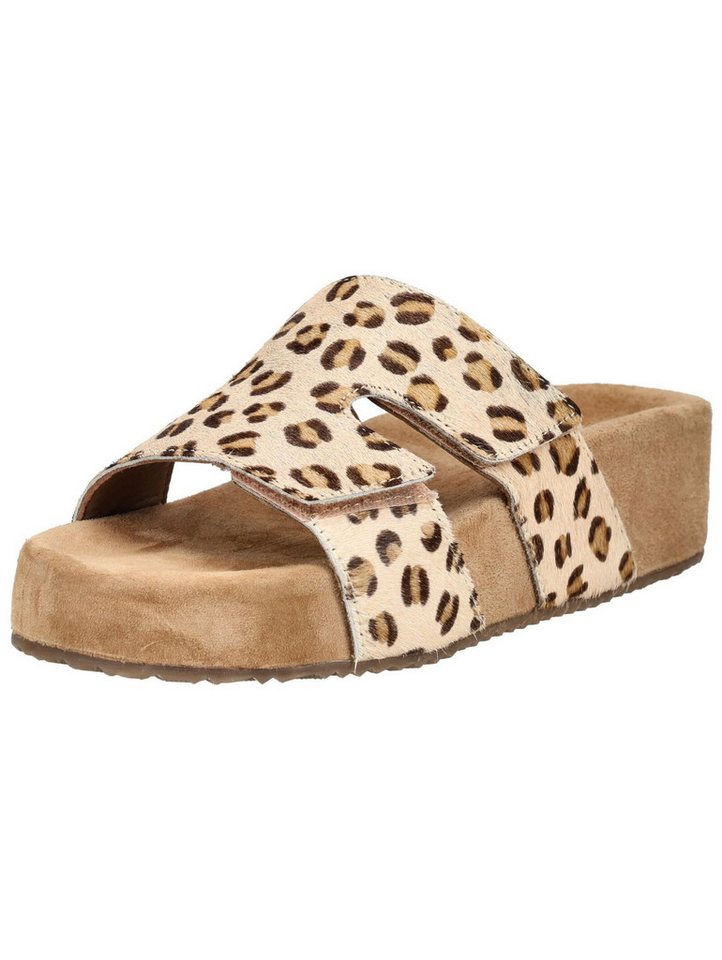 Lazamani Pantoletten Leder/Textil Pantolette (Leopard)