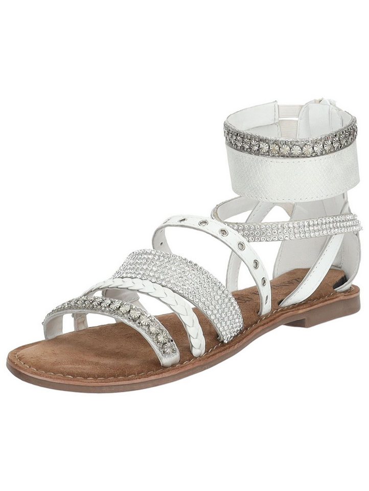 Lazamani Sandalen Leder/Textil Schaftsandalette