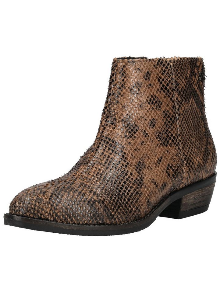 Lazamani Stiefelette Leder Bikerboots (braun/schwarz)